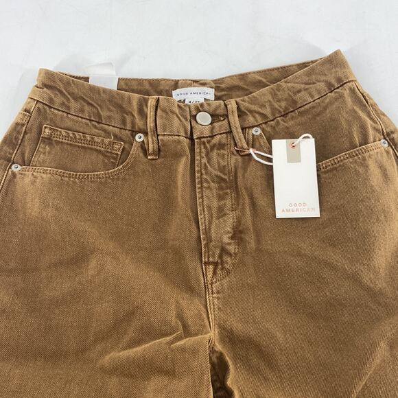 Good American 90s Duster Straight Leg Jeans In Bronze 4/ 27 - Picture 5 of 15